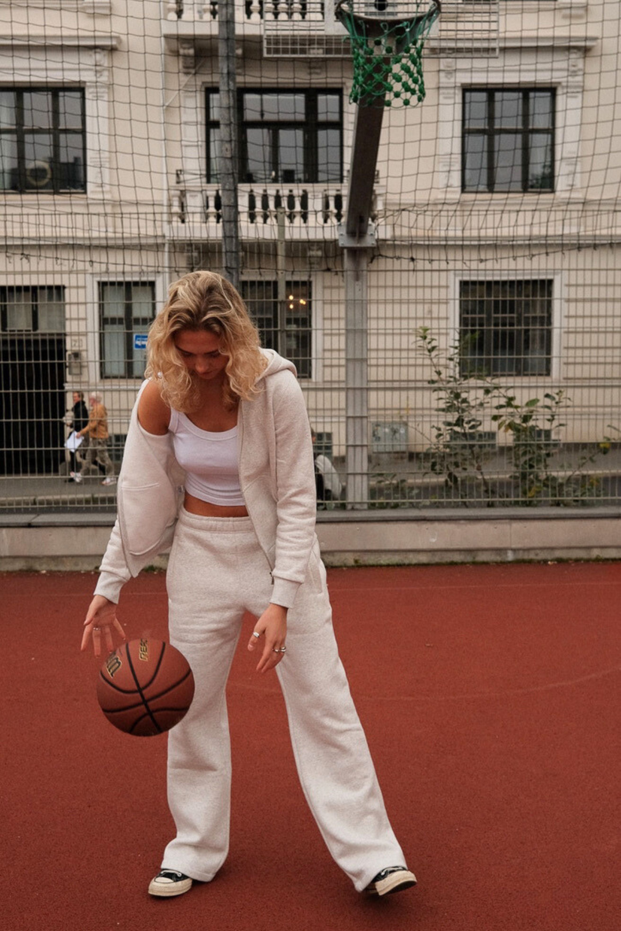LIMITED EDITION︱W. Sports Club SL Pants - Grey/cream